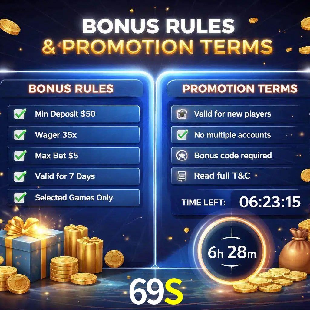 Reglas de promoción 69S y condiciones de bonos explicadas visualmente