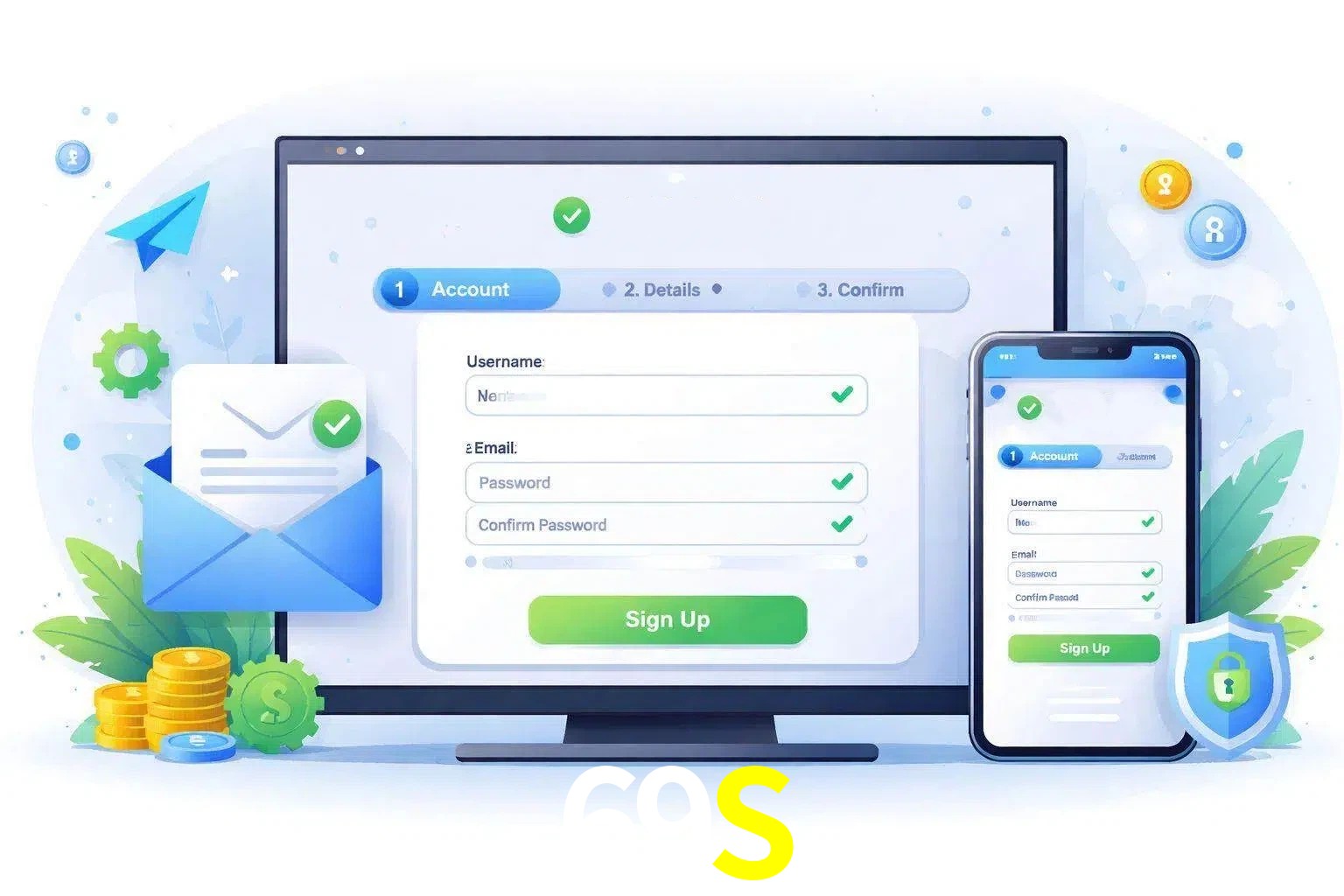 Registro de nuevo usuario y configuración de cuenta 69S